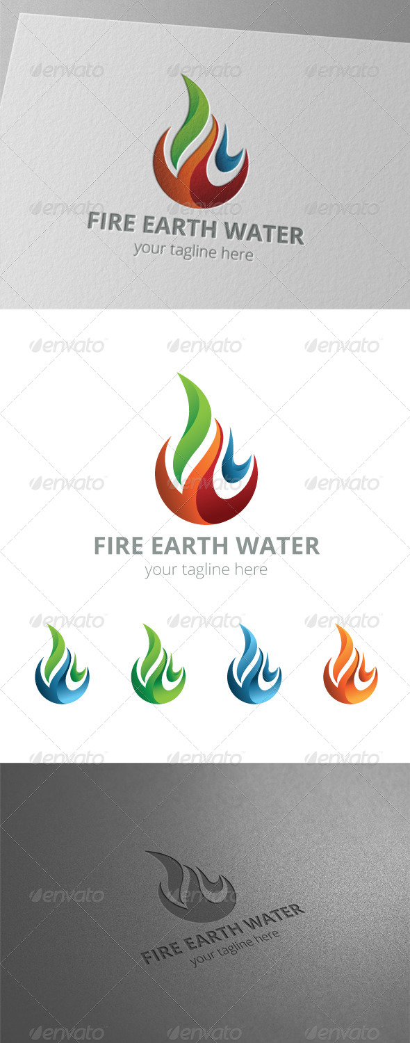 Fire Water Earth Logo by barkfellow GraphicRiver